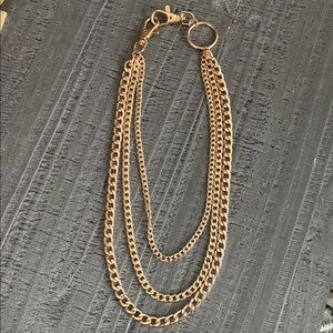Gold-tone Cuban Layered Necklace-Chunky Curb Chain Statement Jewelry